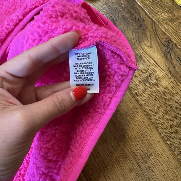 NWT Crown & Ivy Sherpa Fleece Half Zip Jacket Coat Pink, Women's X-Large - Picture 5 of 6